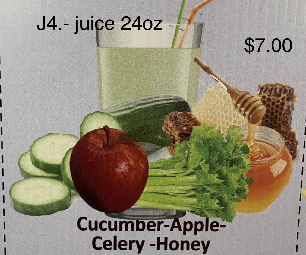 Cucumber Celery Apple Honey Juice Natural Juices 1 Frisco Fresh Market