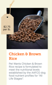 Chicken & Brown Rice Dog Food - 3 pound sample bag