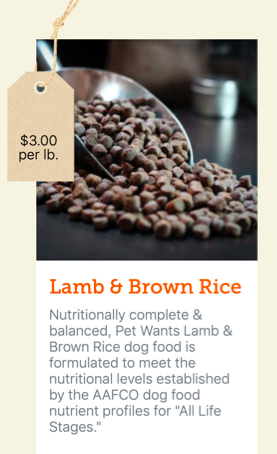 Lamb & Brown Rice Dog Food - 3 pound sample bag 1 - Frisco Fresh Market