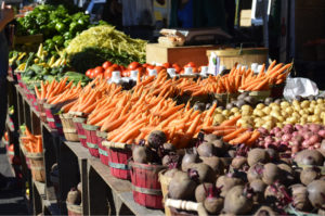 Locally Grown Produce At Farmers Market In Frisco Texas
